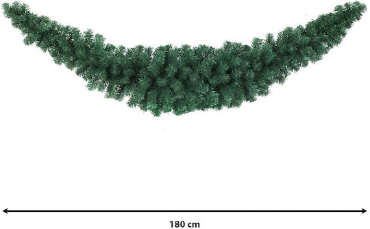 Lighted Christmas Garland Green 180x180cm 1pc