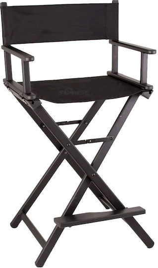 Aluminum Folding Makeup Chair 08810 Black