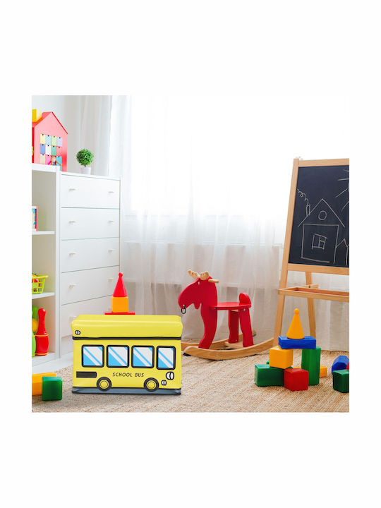 Relaxdays Children's Storage Box made of Fabric Yellow 27x40x25cm 1pcs
