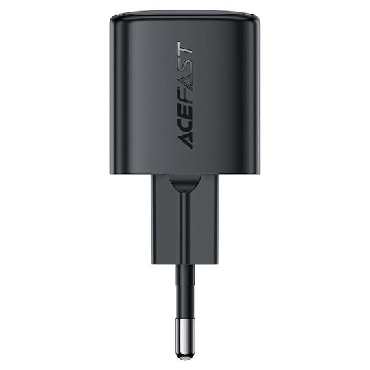 Acefast Charger GaN with USB-C Port and Cable USB-C - USB-C 30W Power Delivery Blacks (A118)
