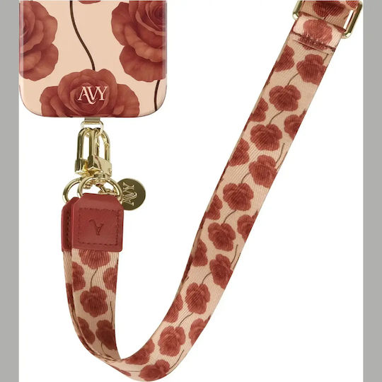 Λουράκι Λαιμού Avy Nylon Crossbody Strap Αποσπώμενο Θήκες Κινητών Smartphones Botanique Roses 8719246497896