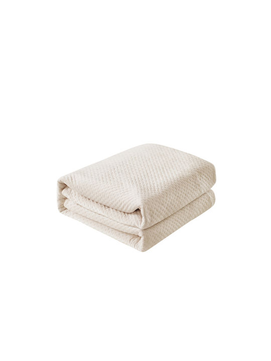 Liolios Home Element Ριχτάρι Διθέσιου Καναπέ Βελουτέ 180x250εκ. Off White 000000002821