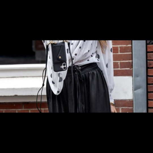 Avy Leather Crossbody Neck Strap Detachable Mobile Phone Cases Smartphones Leather Black 8719246497735