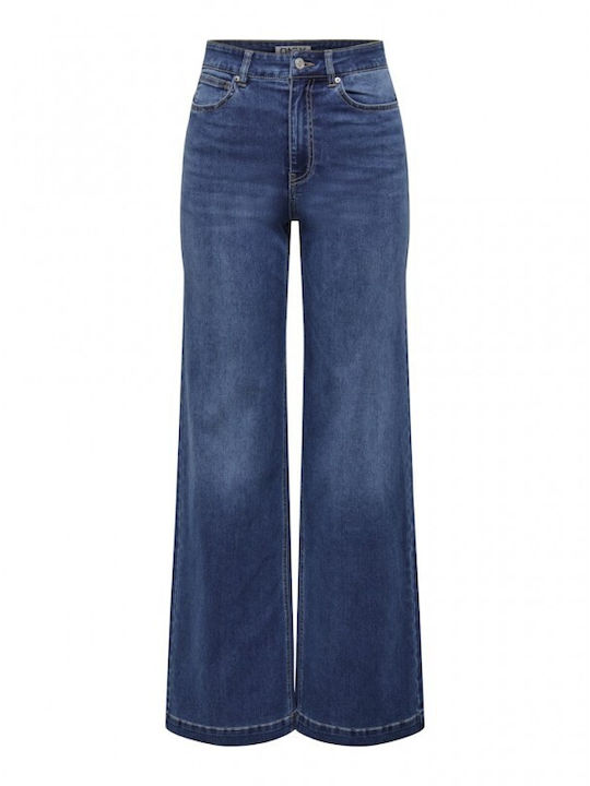 Wide Women's Jean Trousers Dark Blue