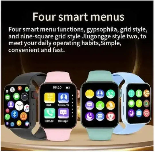 T100 Plus Smartwatch με Παλμογράφο (Πράσινο)