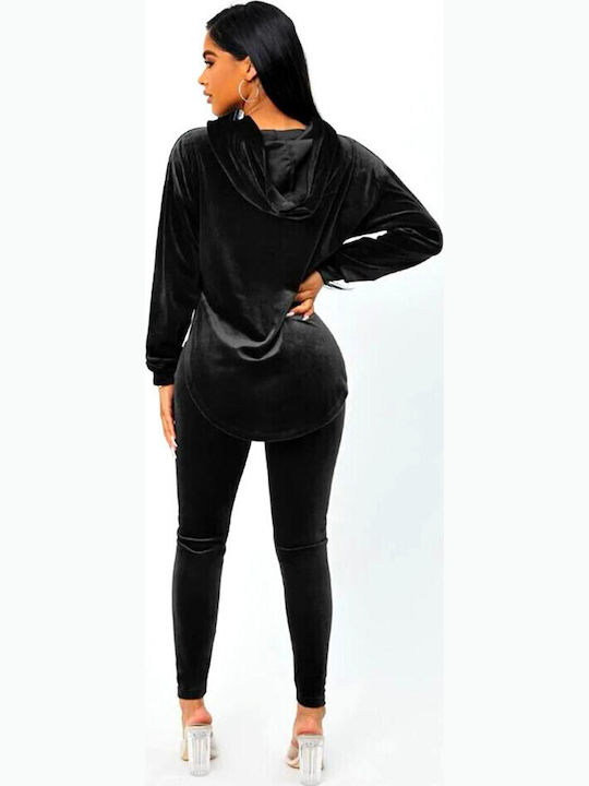 Set de Trening Catifea Negru