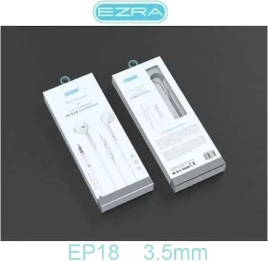 Ezra EP18-V8 Earbuds Handsfree με Βύσμα 3.5mm Λευκό