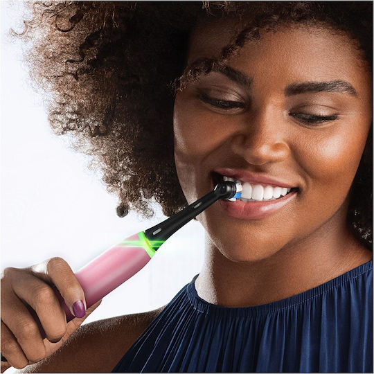 Oral-B iO Series 5s Periuță de dinți electrică cu Temporizator, Senzor de Presiune și Husă de Călătorie Roz