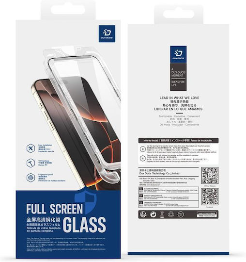 Dux Ducis 2.5D Full Face Tempered Glass Μαύρο (iPhone Air)