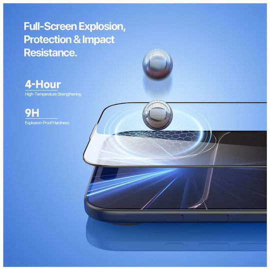 Dux Ducis 2.5D Full Face Tempered Glass Μαύρο (iPhone Air)
