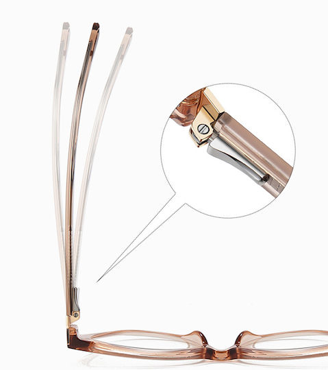 Techsuit Anti-Blue Light Glasses Reflex PC 2279 Women Cat Eye TR90 & Metal Frame AC Lens Leopard