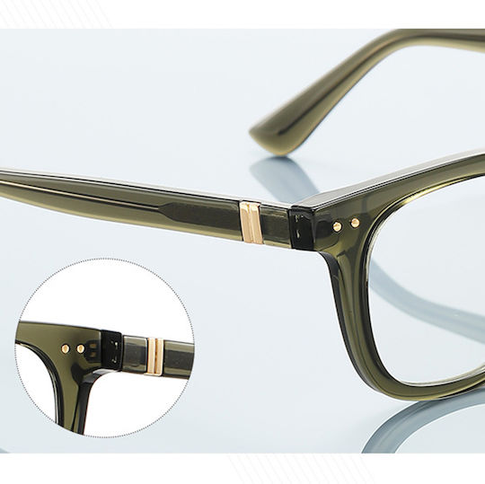 Techsuit Anti-Blue Light Glasses Reflex PC 2229 Men Round TR90 & Metal Frame AC Lens Black