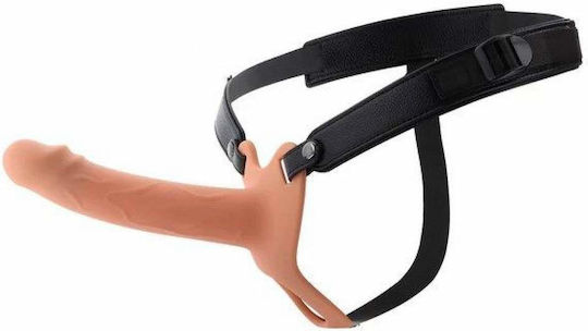 Ζώνη Strap On Κούφιο Ομοίωμα Σιλικόνης Hidden Desire Inferno Hollow Penis Strap On Flesh 18cm