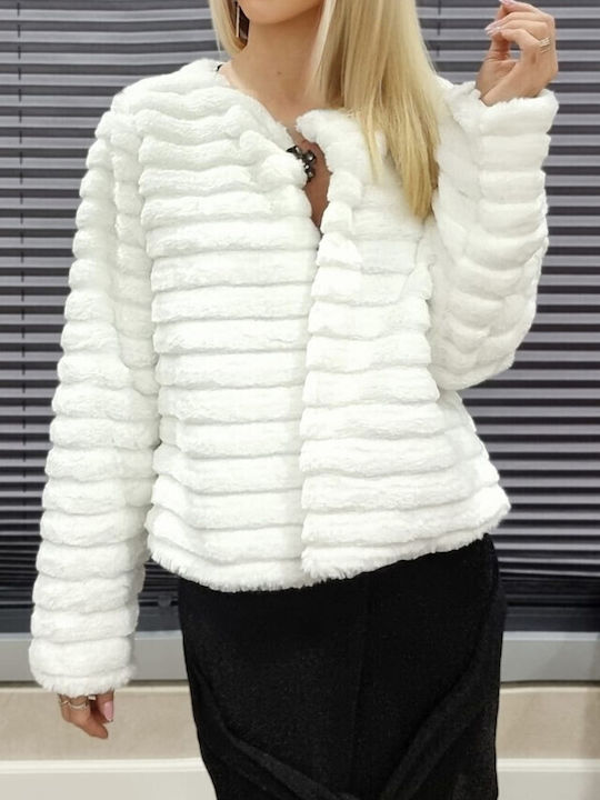 Frauen Pelz White