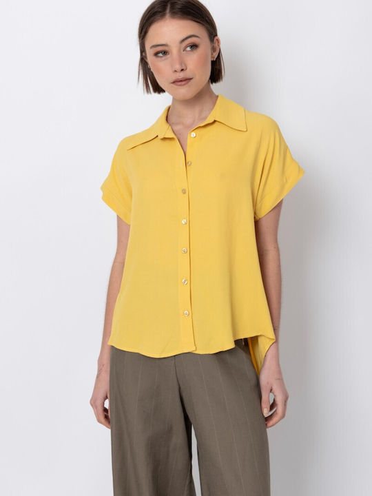 Women's Short Sleeve Shirt Yellow