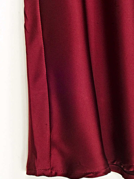 Satin Skirt Cloche Bordeaux
