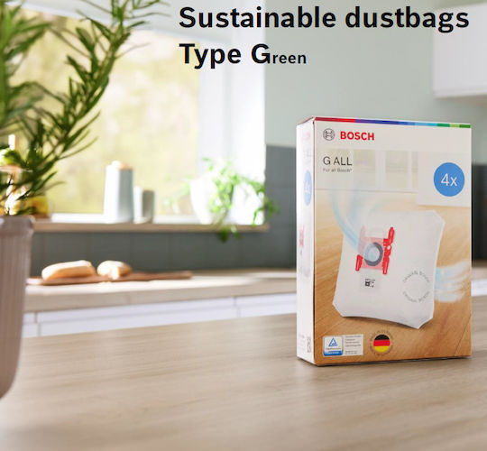 Bosch Σακούλες Σκούπας 4τμχ Συμβατή με Σκούπα Bosch