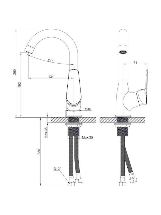 Inter Ceramic Amestecare Robinet Chiuvetă Robinete de chiuvetă