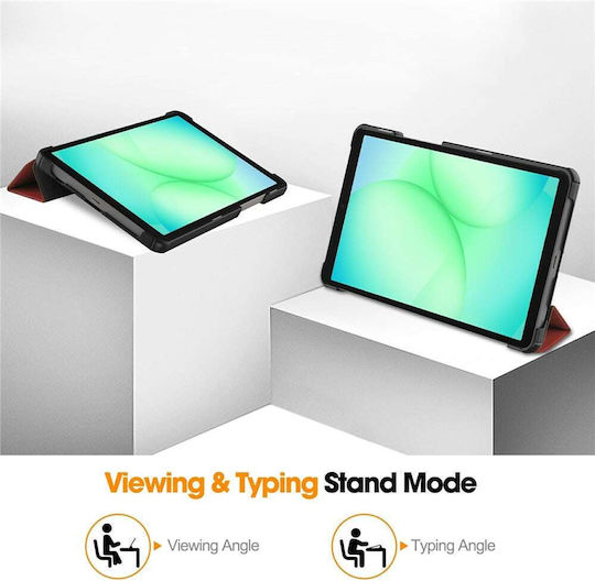Techsuit Foldpro Flip Cover Περιστρεφόμενη Κόκκινη (Samsung Galaxy Tab A11, A9)