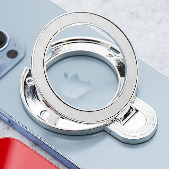 Suport Telefon Cerc Autoadeziv Argintiu Oem