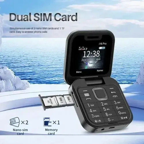 Andowl P9 Pro Dual SIM Mobile with Buttons (English, French, Spanish, Portuguese, Italian, Russian, Arabic, Hebrew) Blue