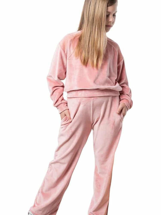 Kids Sweatpants Set Pink 2pcs