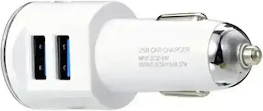 Andowl Φορτιστής Αυτοκινήτου 2.4A με Θύρες: 2xUSB