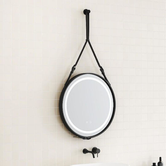 Inter Ceramic 1398MB-100 Rund LED Berührung Badezimmerspiegel 100x100cm Schwarze