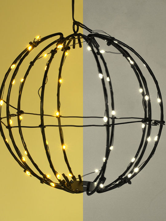 Lampă de Crăciun 123led pe Baterii Extra Cald și Alb Cald 50 LED-uri 20 cm Negru