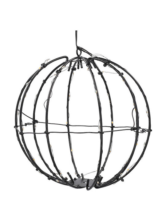 Lampă de Crăciun 123led pe Baterii Extra Cald și Alb Cald 50 LED-uri 20 cm Negru