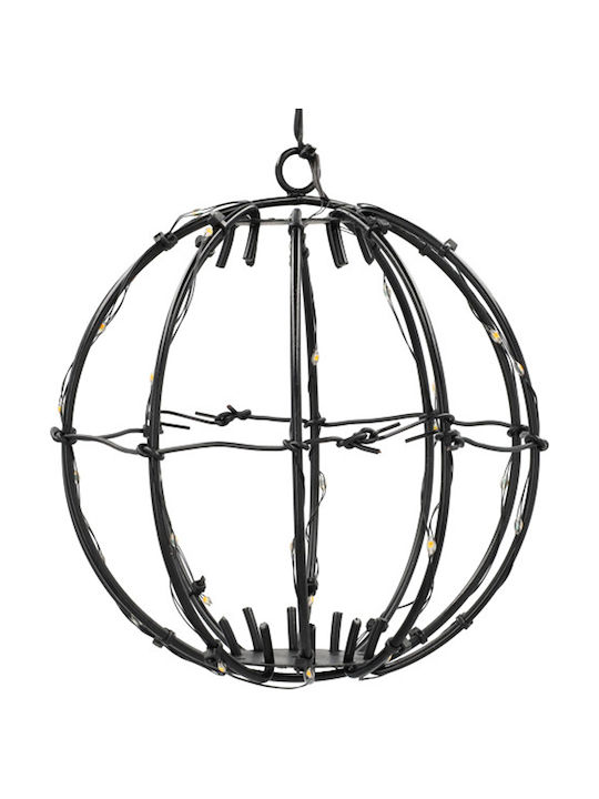 Lampă de Crăciun 123led pe Baterii Extra Cald și Alb Cald 40 Leduri 15cm Negru