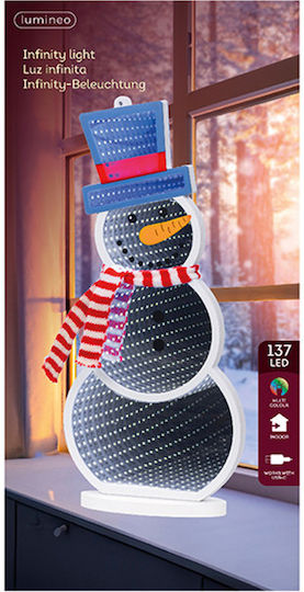 Christmas Figures Lumineo Infinity Light Snowman 137 Leds 40cm