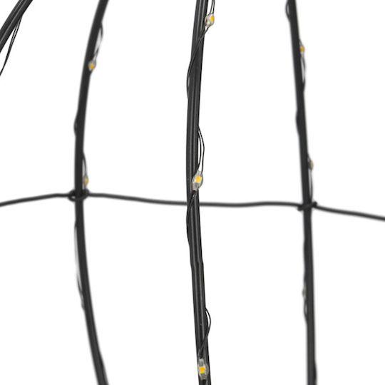 Χριστουγεννιάτικη Λάμπα 123led Μπαταρίας Extra Warm & Warm White 80 Leds 28cm Black