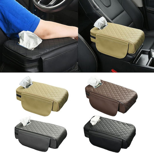 Seat Armrest Box Heightening Storage Bag Black Oem