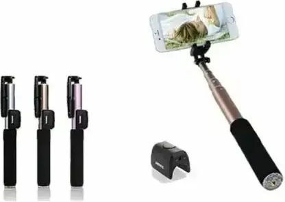 Remax P4 Selfie Stick με Bluetooth Χρυσό