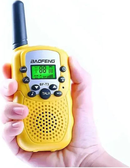 Baofeng BF-T3 Walkie Talkie with Monochrome Screen Set of 2pcs In Yellow Color