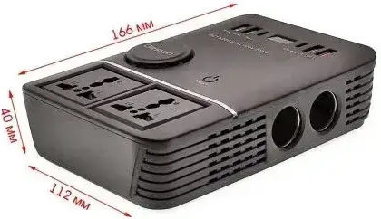 Inverter Αυτοκινήτου 200w Μετατροπή 12v 24v Dc 220v Ac 4xusb Olesson 1661