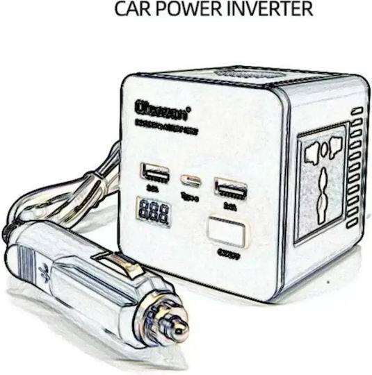 Inverter Αυτοκινήτου 150W για Μετατροπή 12V DC σε 220V AC με 2xUSB