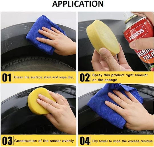KLY Polishing Spray for Car Dashboard with Aroma Apple 297gr