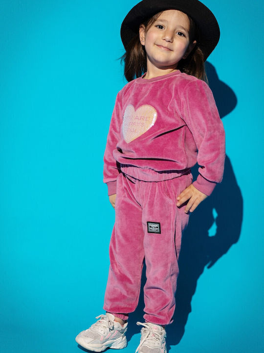 Kinder Sweatpants Set - Jogginganzug Pink 2Stück