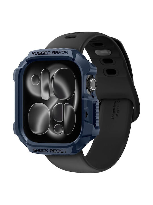 Spigen Rugged Armor V2 Θήκη Σιλικόνης σε Μπλε χρώμα για Apple Watch 11 42mm