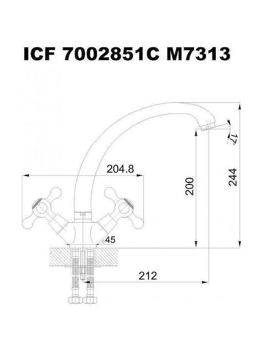 Inter Ceramic Настолен Сребрист 7002851 Inter Ceramic Настолен Сребрист 7002851