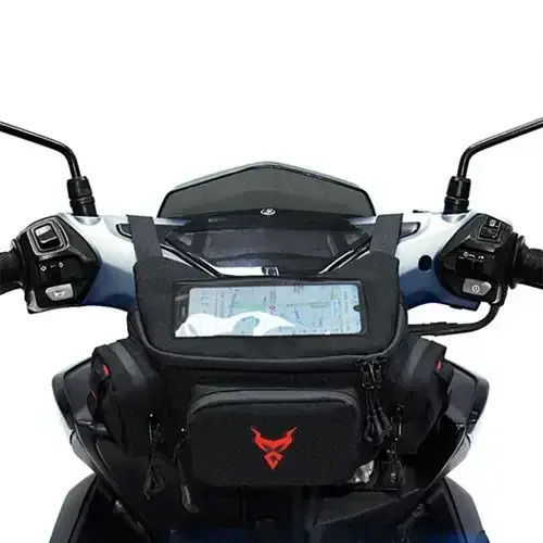 MC-0117 Motorcycle Handlebar Bag Black Colour