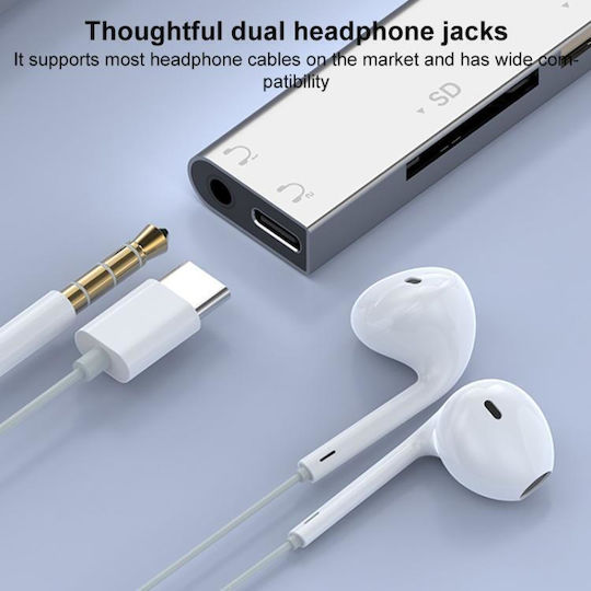 USB-A / USB-C Докинг станция с 4K PD Ethernet Сребрист (EDA008407101A)