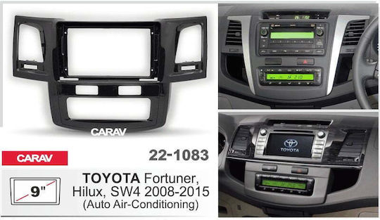CARAV Industries Inc. Panoul ușii 2 Din Compatibilă cu Ecranul 9" pentru Toyota Hilux 2004 2015