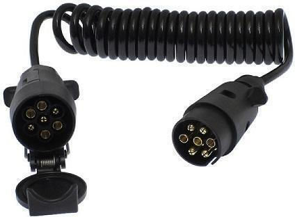 Спирален Кабелен Удължител За Ремарке 3m 7 Пина 12v/24v Hw-0358