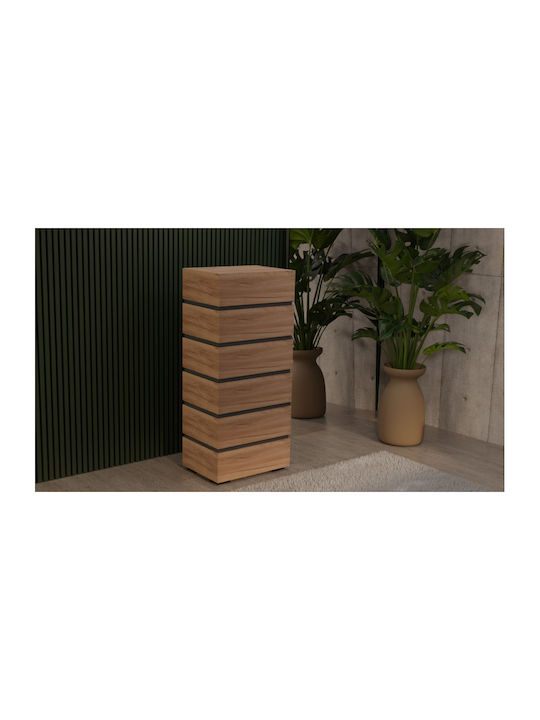 Venus Wooden Chest of Drawers Walnut 60x45x45cm