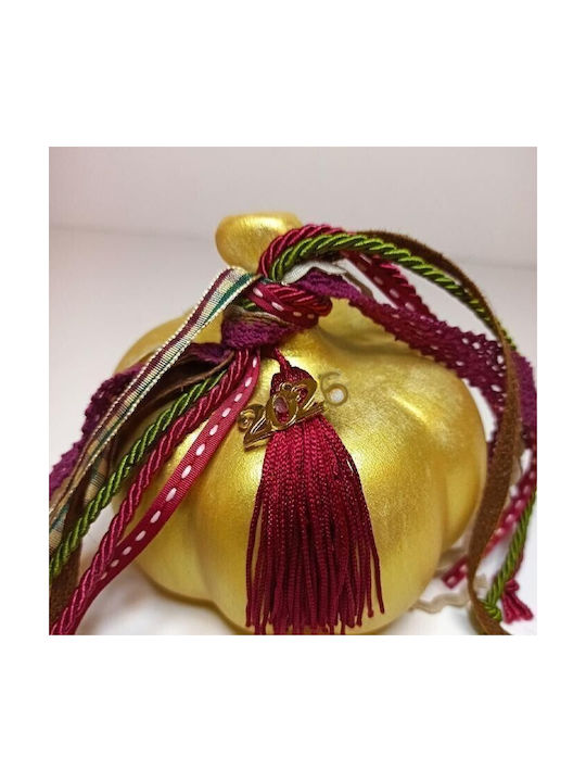 Dream Handmade Hanging Lucky Charm Pumpkin Gold Ceramic 2026 10x10cm 1pcs