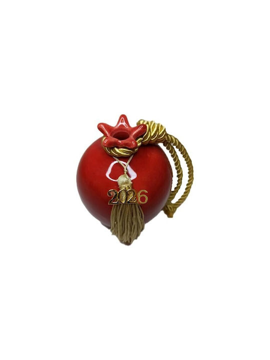 Dream Handmade Tabletop Lucky Charm Pomegranate Red Ceramic 2026 10x10cm 1pcs