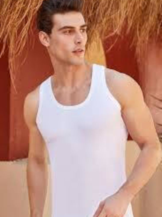 Men's Undershirts Sleeveless White 3Pack
